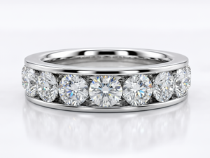 Eternity ring round brilliant cut channel set