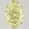 1.71ct Oval Natural Diamond (Colour Fancy Light Yellow, Clarity IF, Cut EX, GIA Certified)