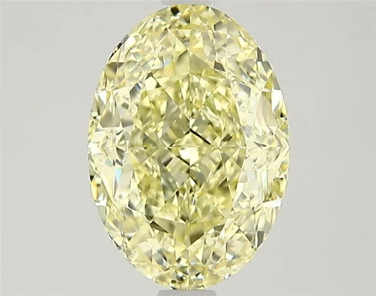 1.71ct Oval Natural Diamond (Colour Fancy Light Yellow, Clarity IF, Cut EX, GIA Certified)
