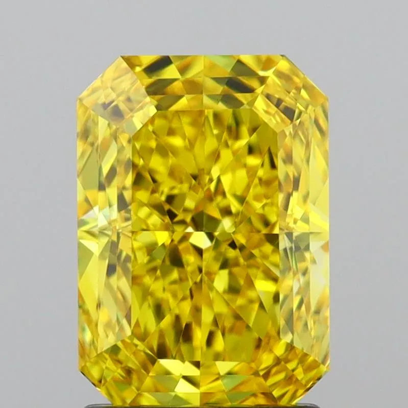 1.74ct Radiant Lab Grown Diamond (Colour Fancy Vivid Yellow, Clarity IF, IGI Certified)