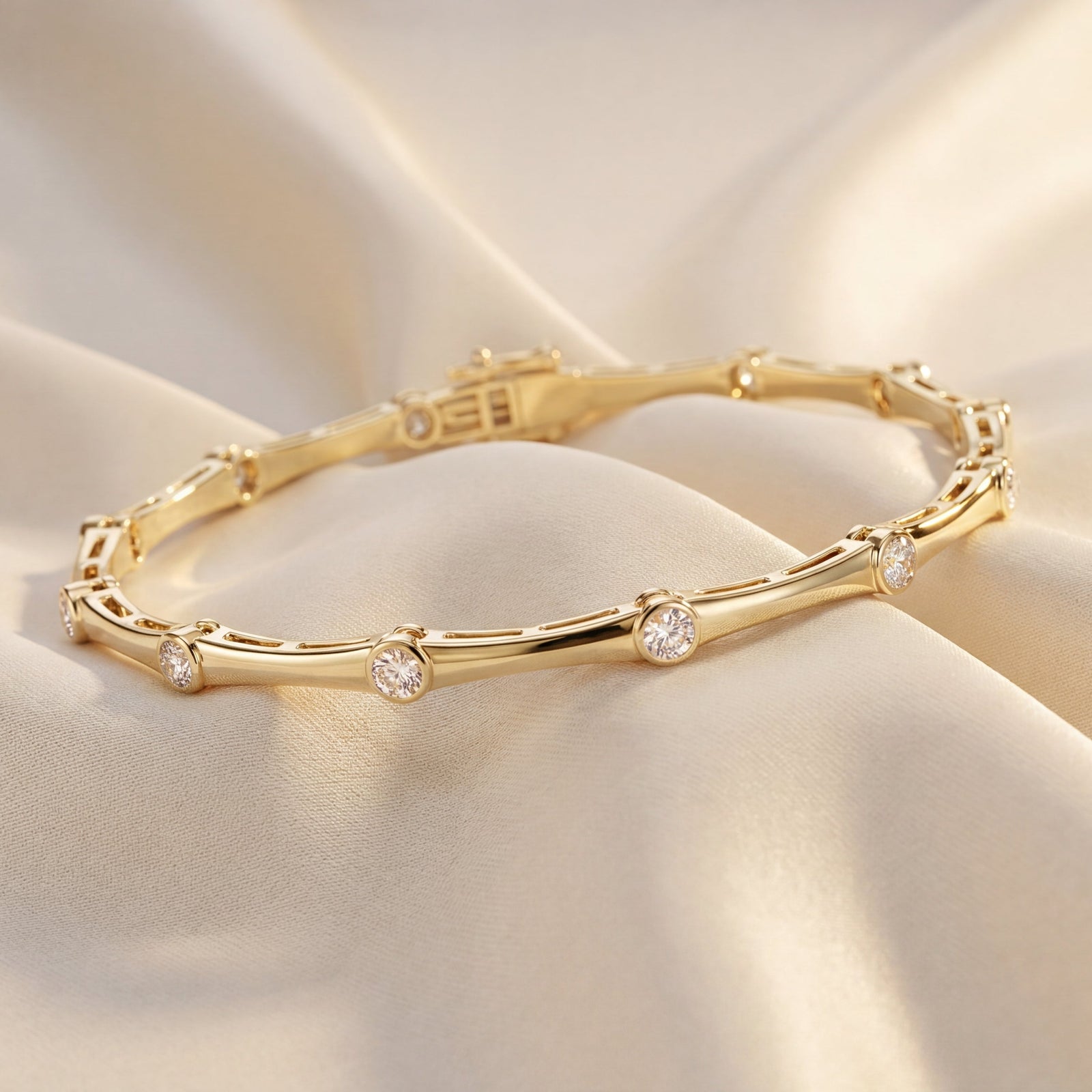 18ct Yellow Gold with round diamonds
