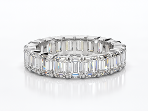 Baguette Diamond Claw Set Eternity Ring