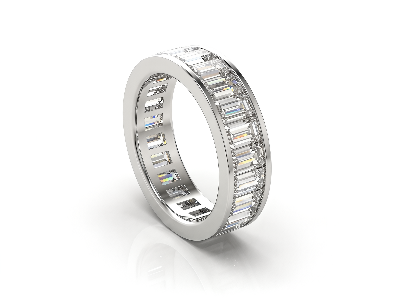 Baguette Diamond Channel Set Eternity Ring