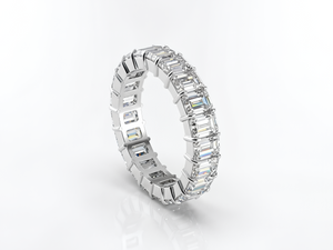 Baguette Diamond Claw Set Eternity Ring