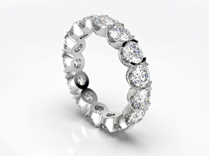 Round Diamond Eternity ring split claw
