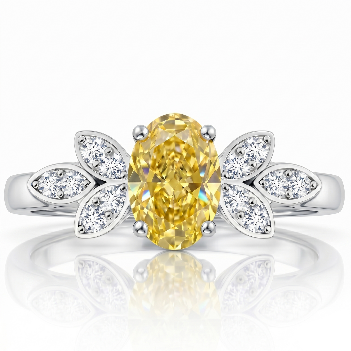Fancy Yellow Diamond Ring Nature-Inspired design