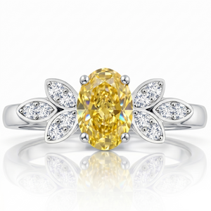 Fancy Yellow Diamond Ring Nature-Inspired design