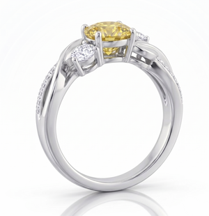 Fancy Yellow Diamond Nature-Inspired Ring