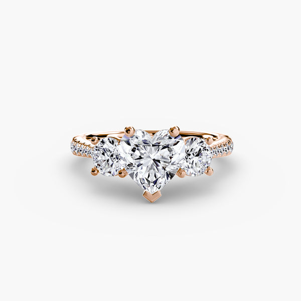 Three-Stone with Pavé Band