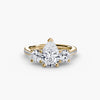 Three-Stone with Pavé Band