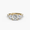 Three-Stone with Pavé Band