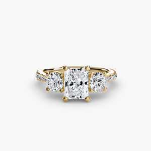 Three-Stone with Pavé Band