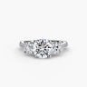 Three-Stone with Pavé Band