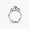 Three-Stone with Pavé Band