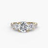 Three-Stone with Pavé Band