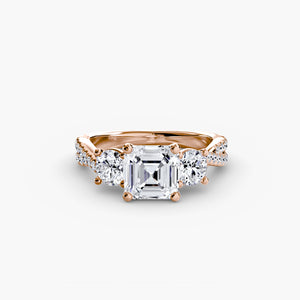 Three-Stone with Pavé Band 2
