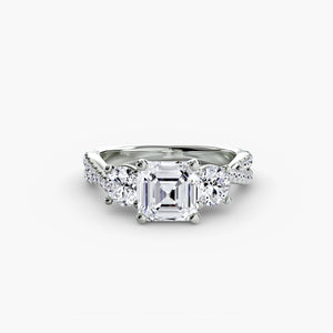 Three-Stone with Pavé Band 2