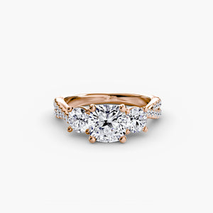 Three-Stone with Pavé Band 2