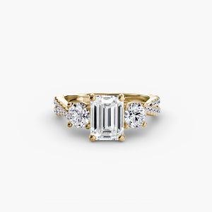 Three-Stone with Pavé Band 2