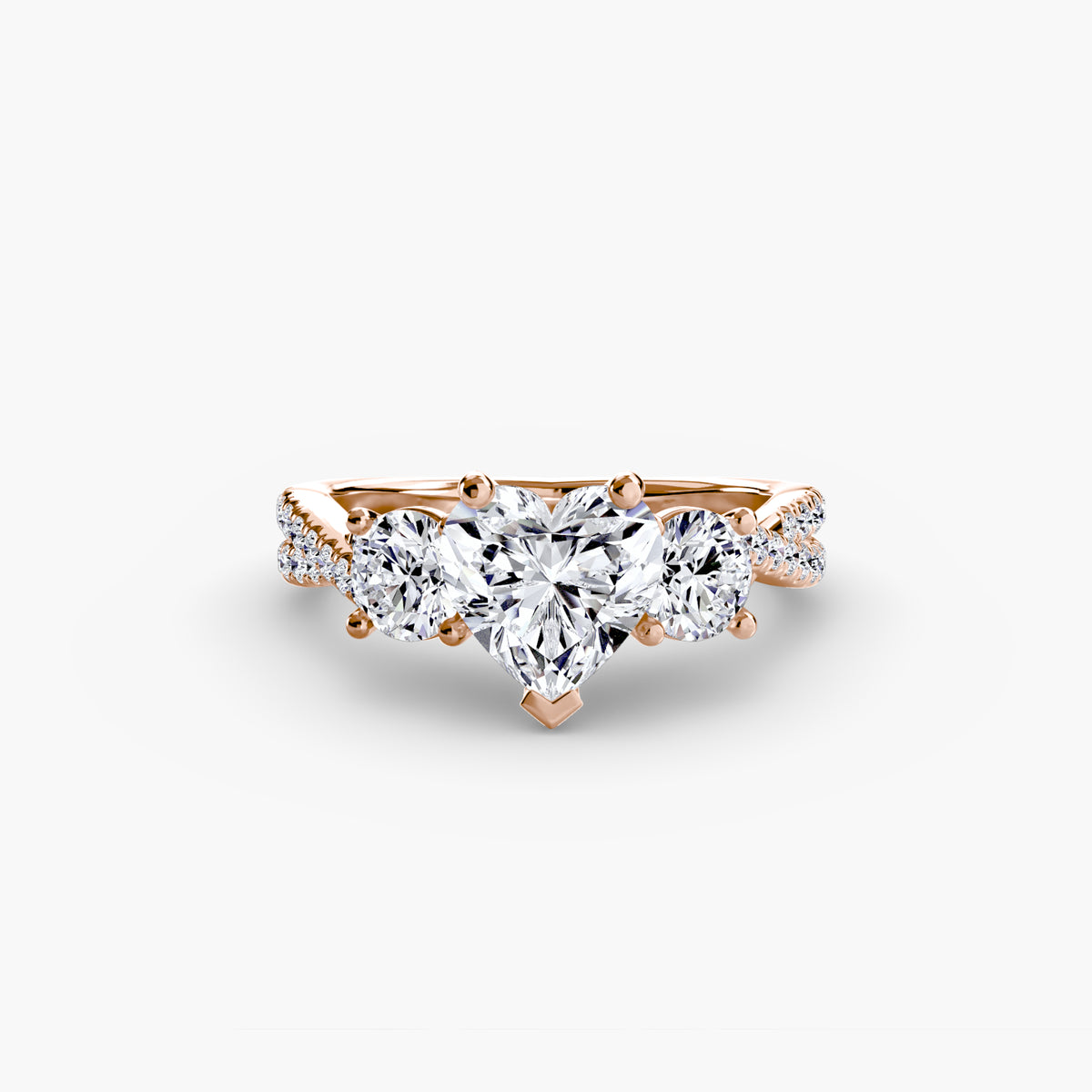 Three-Stone with Pavé Band 2