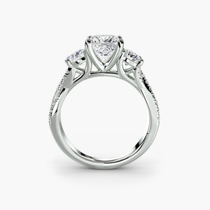 Three-Stone with Pavé Band 2