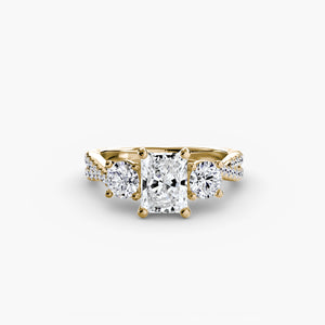 Three-Stone with Pavé Band 2