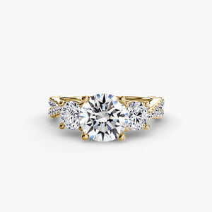Three-Stone with Pavé Band 2