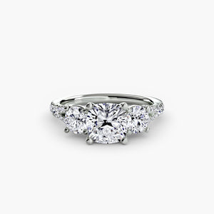 Three-Stone with Pavé Band 3