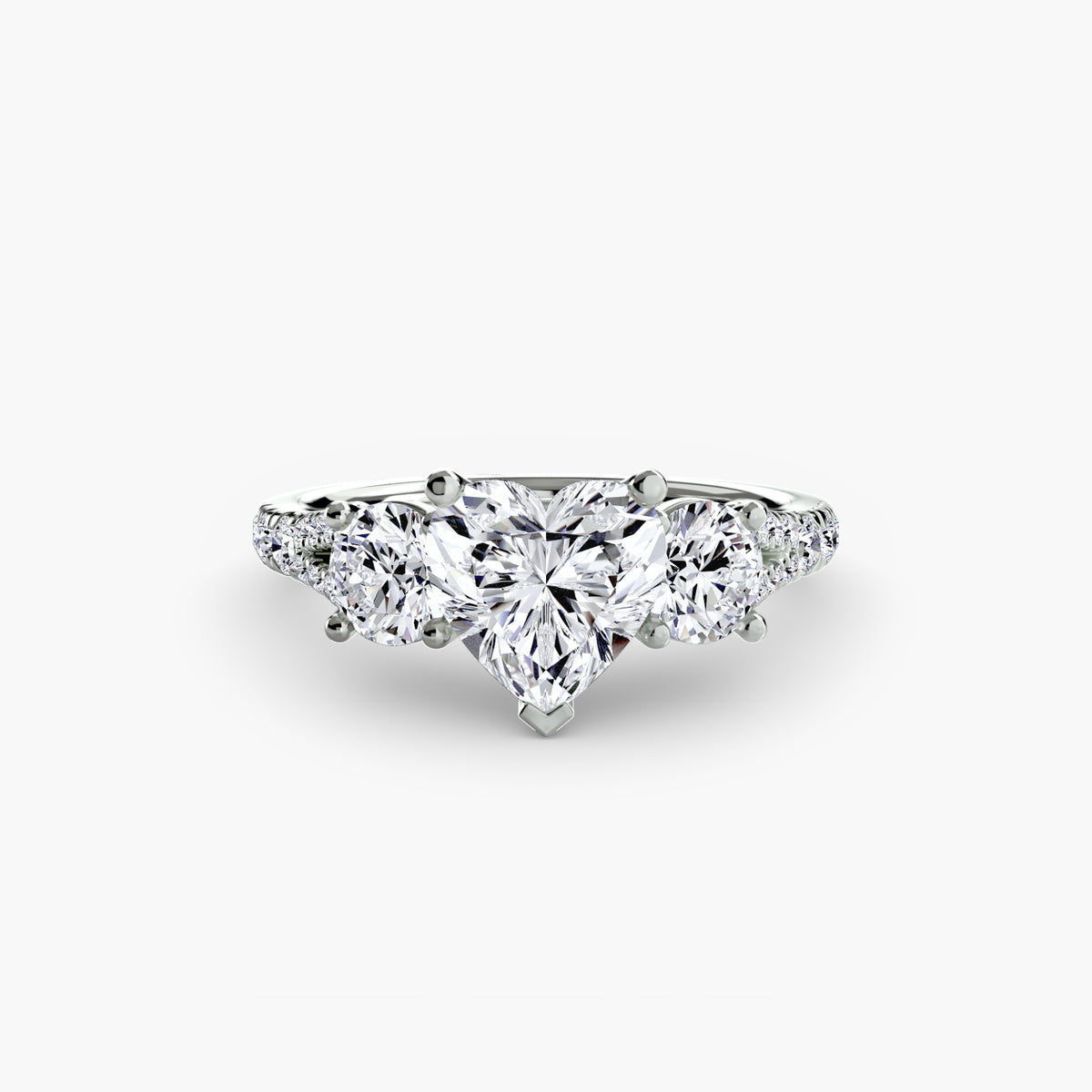 Three-Stone with Pavé Band 3