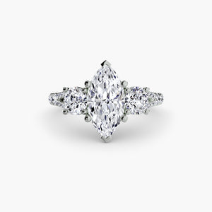 Three-Stone with Pavé Band 3