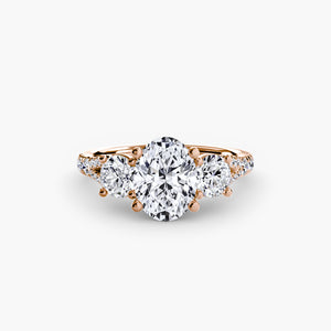 Three-Stone with Pavé Band 3