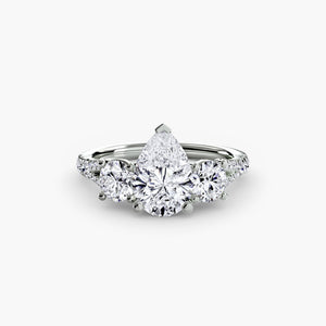Three-Stone with Pavé Band 3
