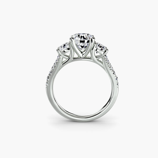 Three-Stone with Pavé Band 3