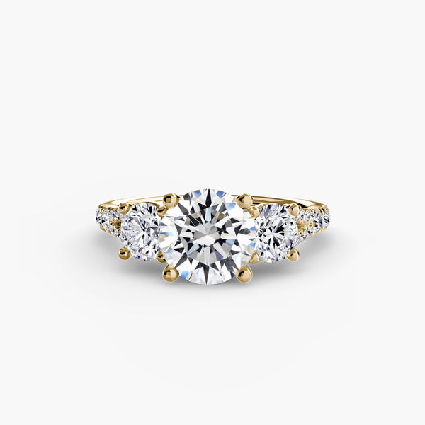 Three-Stone with Pavé Band 3