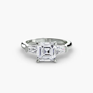 Three-Stone Ring (Baguette Side Stones)