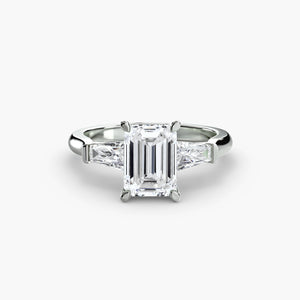 Three-Stone Ring (Baguette Side Stones)