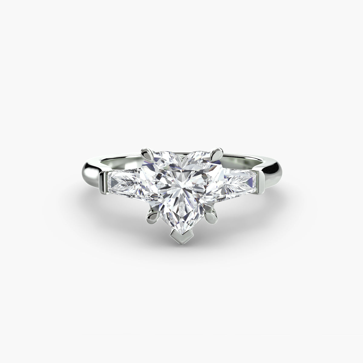 Three-Stone Ring (Baguette Side Stones)