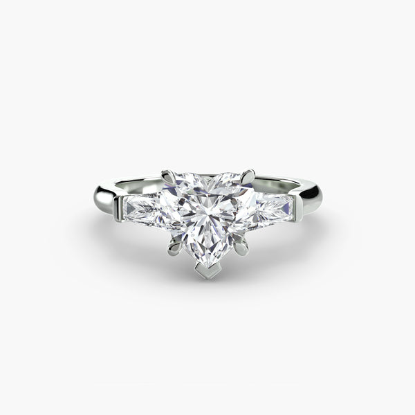 Three-Stone Ring (Baguette Side Stones)