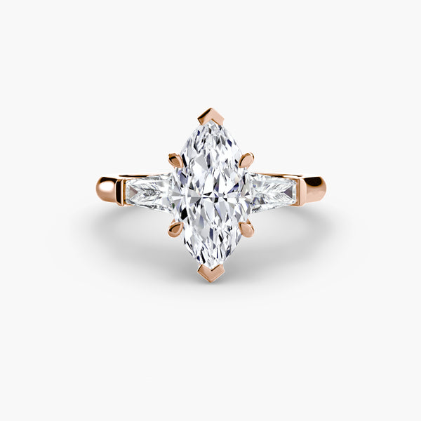Three-Stone Ring (Baguette Side Stones)