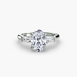 Three-Stone Ring (Baguette Side Stones)