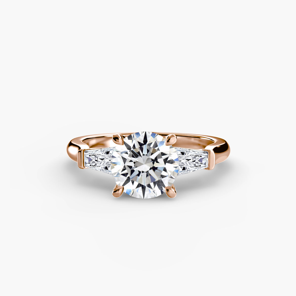 Three-Stone Ring (Baguette Side Stones)