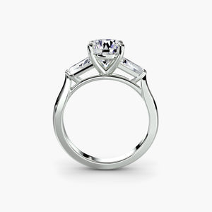 Three-Stone Ring (Baguette Side Stones)