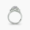 Three-Stone Ring with Halo 2