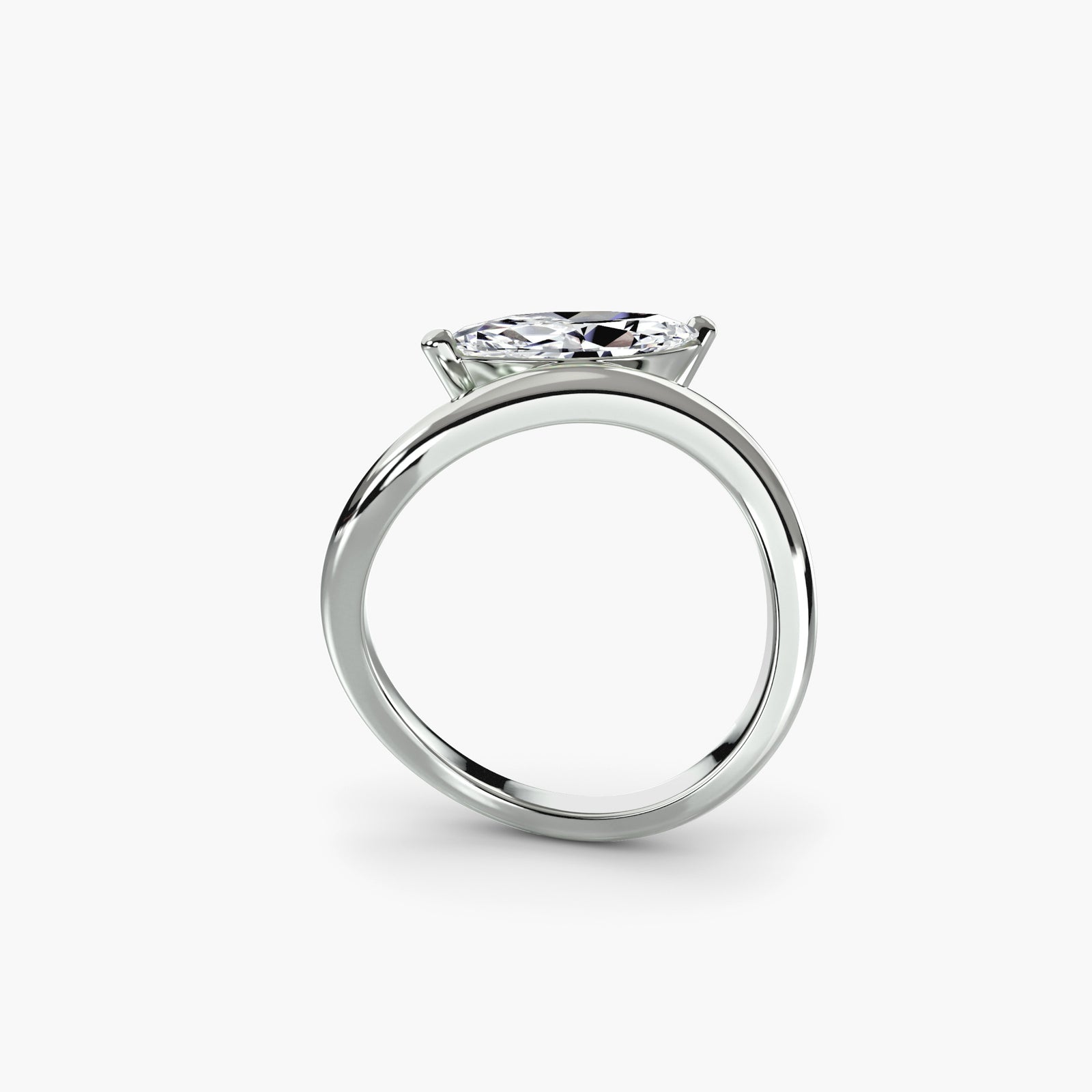 The Wave Ring - elegant wave-shaped design with diamond accents, handcrafted luxury