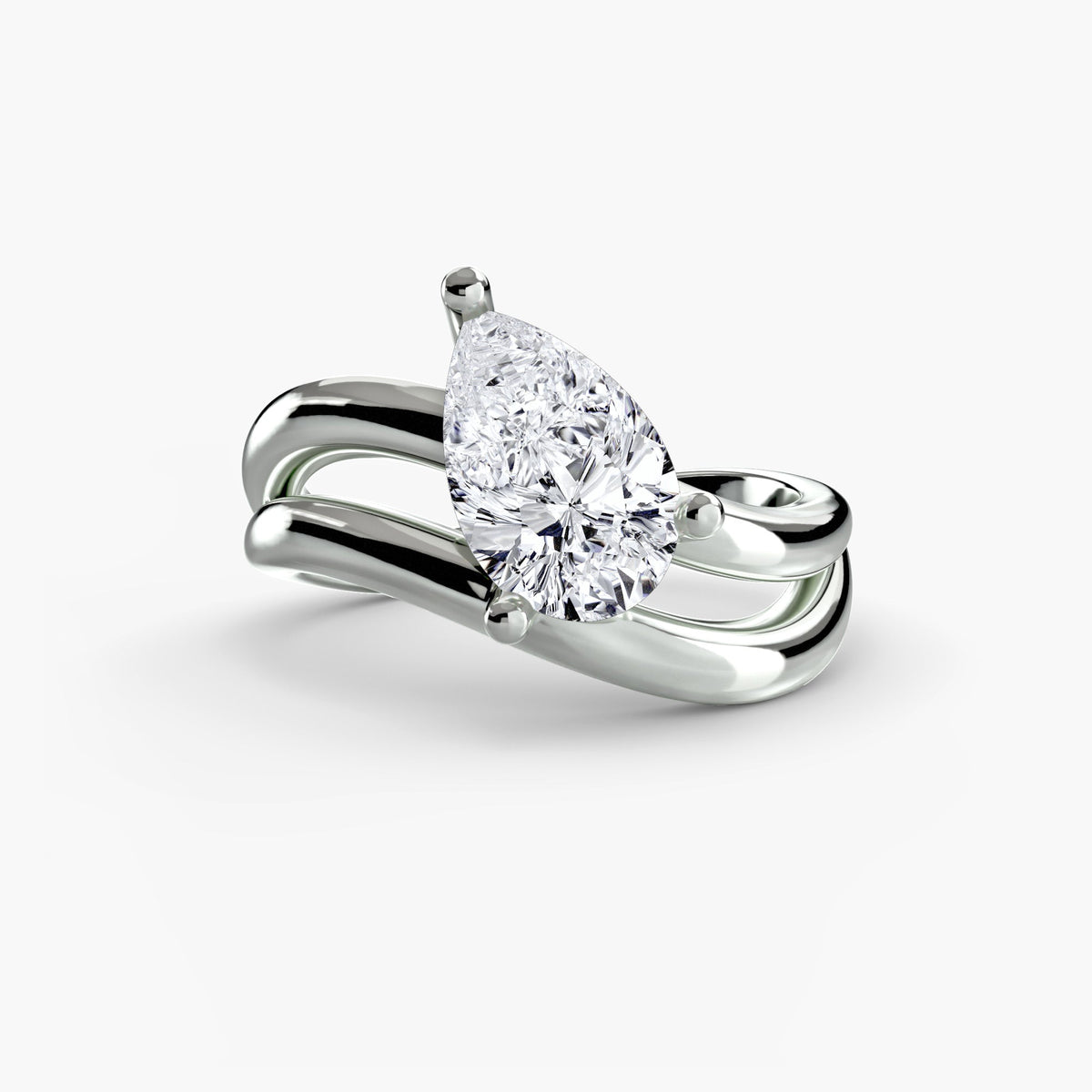 Completed diamond engagement ring, UK size Q½, from Hatton Garden Bespoke Jewellery
