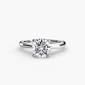 Solitaire ring 3 - classic engagement ring featuring a single diamond with a sleek, minimalist band design