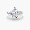 Five Stone Ring with Pavé Band