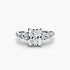 Five Stone Ring with Pavé Band