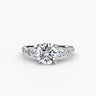 Five Stone Ring with Pavé Band