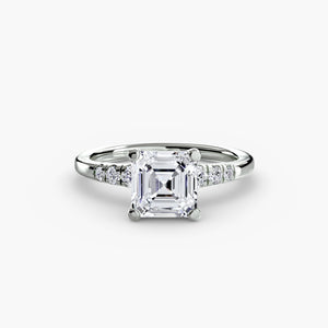 Solitaire with Shoulder Accents
